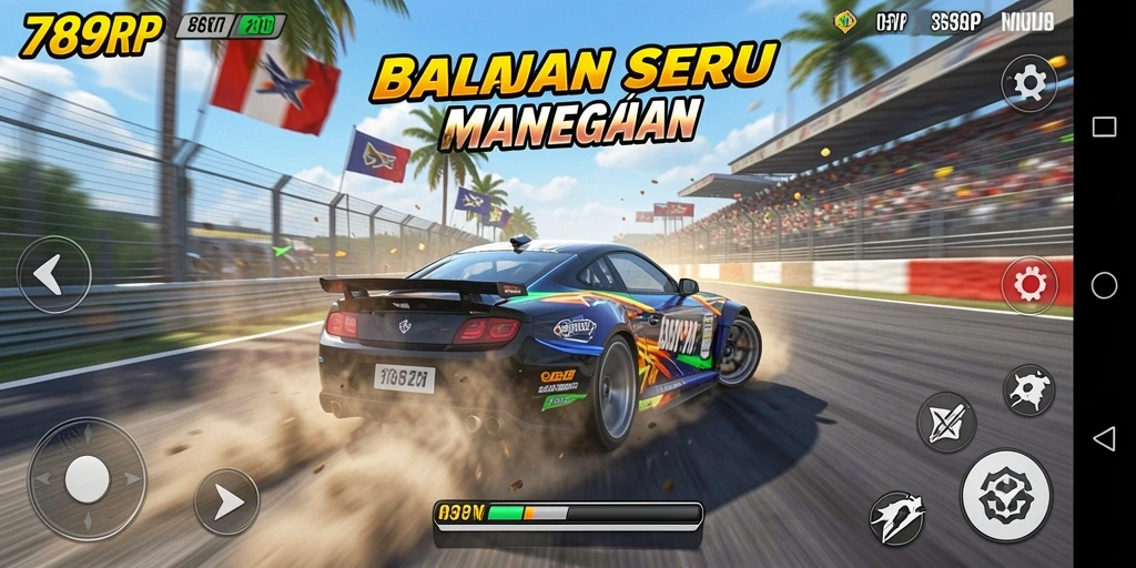 Gameplay balapan seru di 789RP dengan grafis yang menawan.