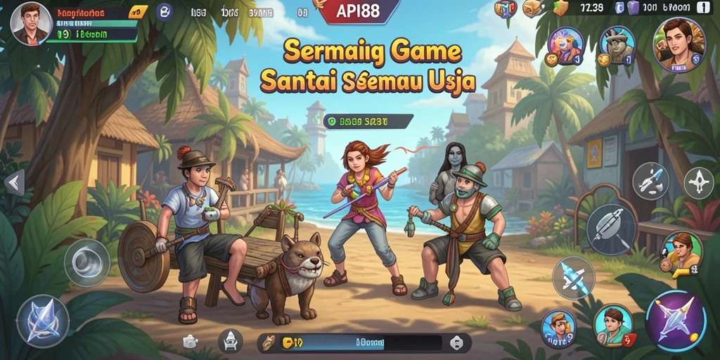 Tampilan gameplay menarik dari API88 yang penuh warna.