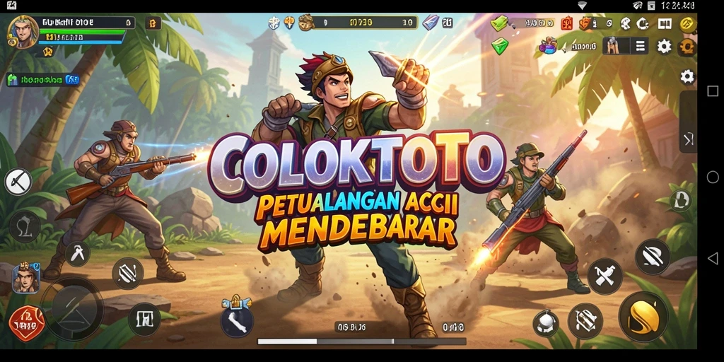 Screenshot COLOKTOTO menampilkan aksi mendebarkan dalam pertempuran.