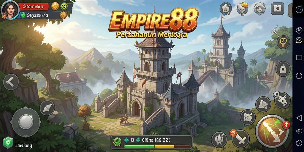 Tangkapan layar menampilkan aksi mendebarkan di game Tower Defense.