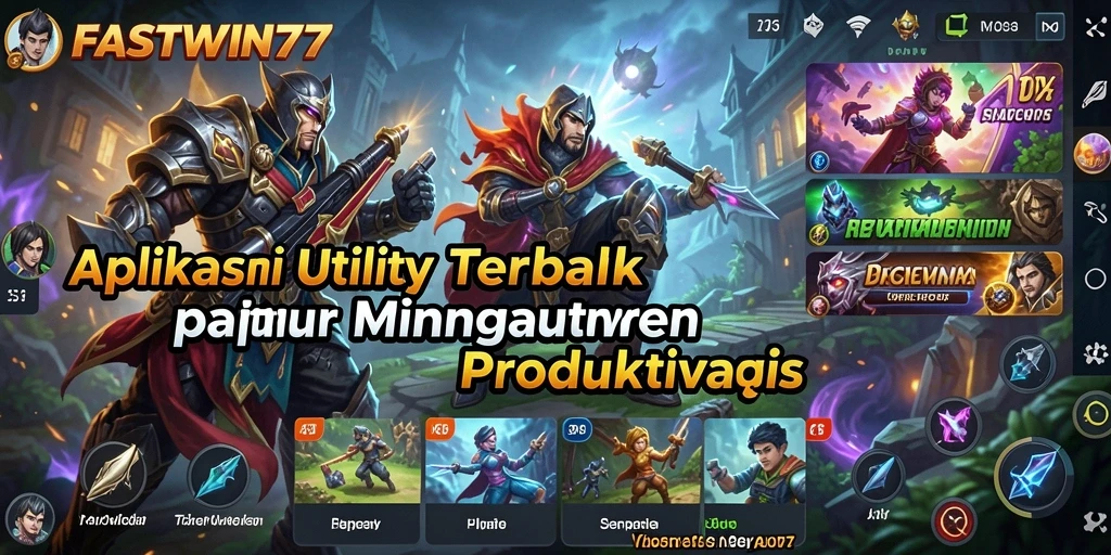 Tampilan antarmuka FASTWIN77 dengan fitur lengkap untuk produktivitas.