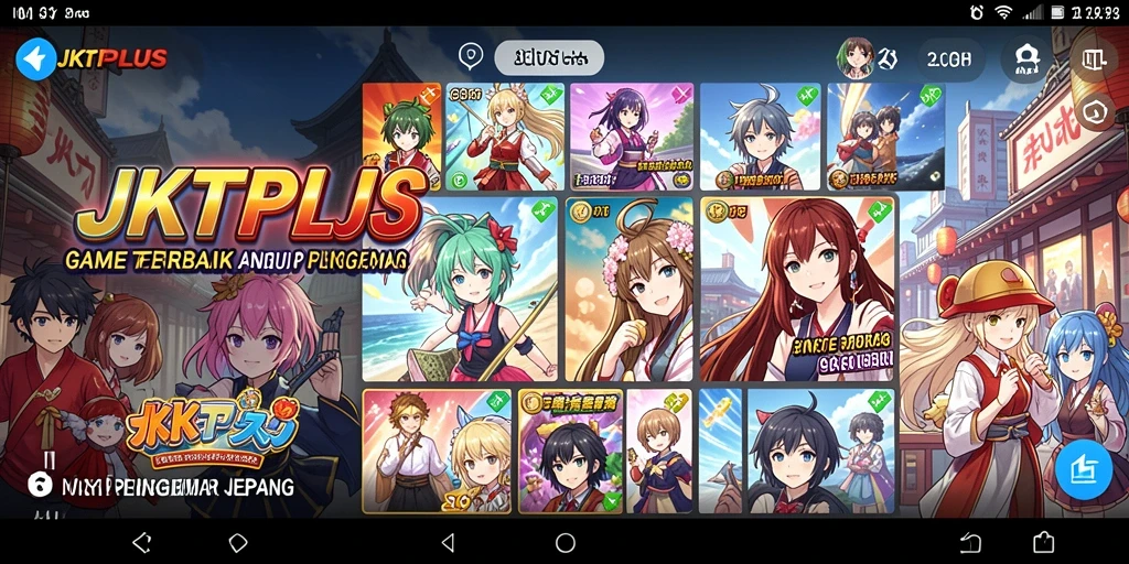 Gameplay menarik dengan karakter anime yang menawan dalam JKTPLUS.