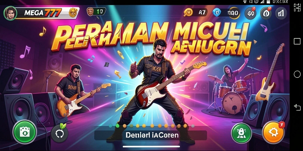 Tangkapan layar menunjukkan pemain menikmati gameplay musik yang interaktif.
