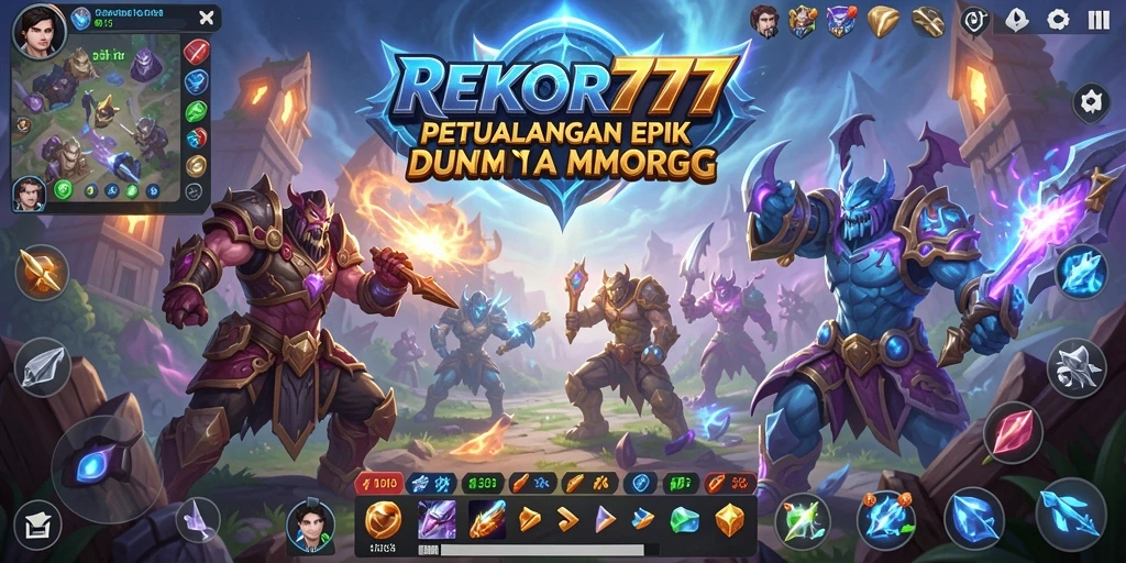 Tangkapan layar gameplay <strong>REKOR777</strong> menampilkan pertarungan epik di dunia MMORPG.