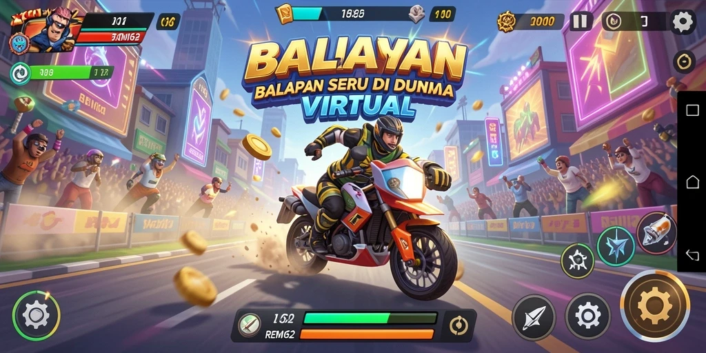 Tampilan gameplay Racing yang mendebarkan di REMI62.