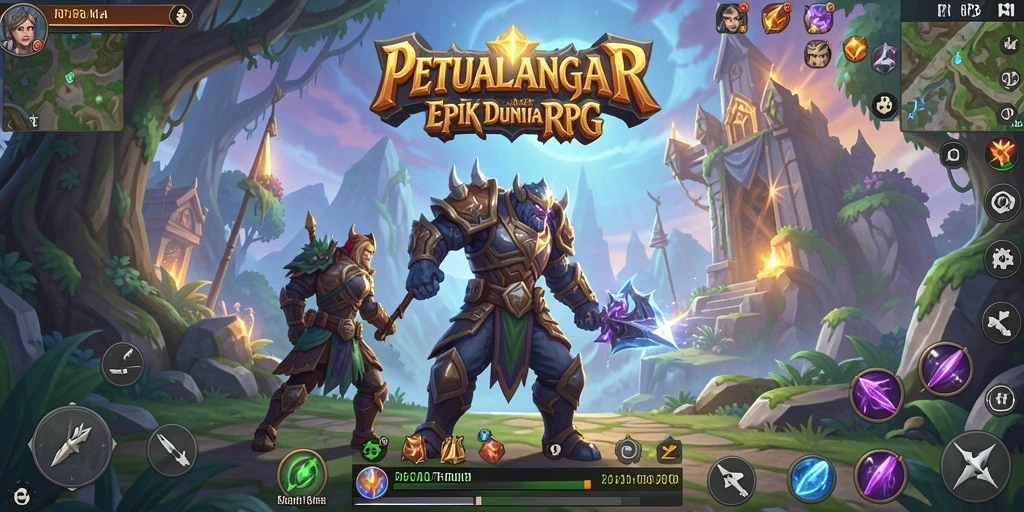 Tangkapan layar utama dari gameplay epic RP8 yang menampilkan pertempuran mendebarkan.