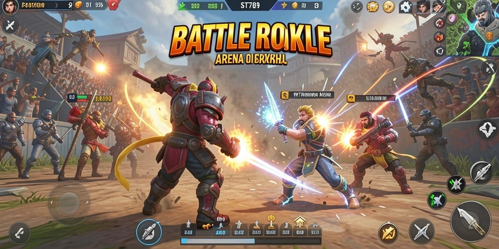 Screenshot ST789 menampilkan aksi seru dalam gameplay Battle Royale.