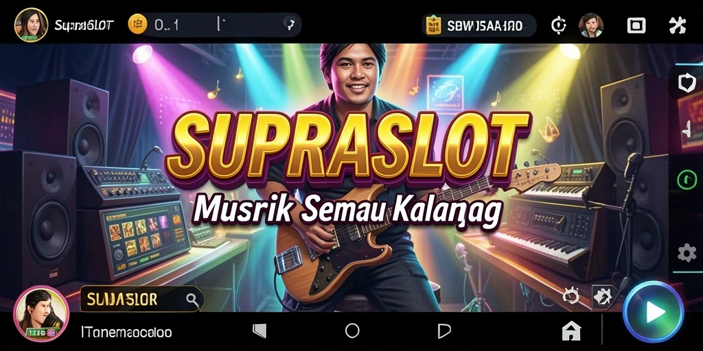 Tampilan seru gameplay <strong>SUPRASLOT</strong> dengan berbagai pilihan lagu.